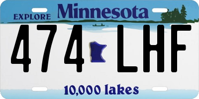 MN license plate 474LHF
