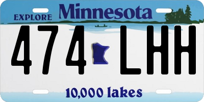 MN license plate 474LHH