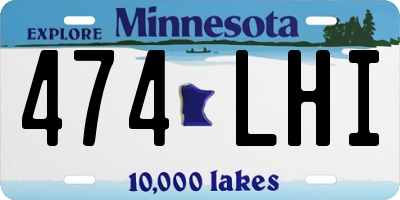 MN license plate 474LHI
