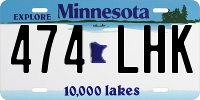 MN license plate 474LHK