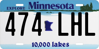 MN license plate 474LHL