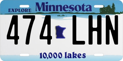 MN license plate 474LHN