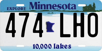 MN license plate 474LHO