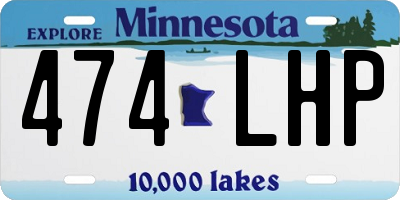 MN license plate 474LHP