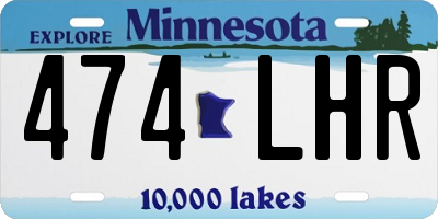 MN license plate 474LHR