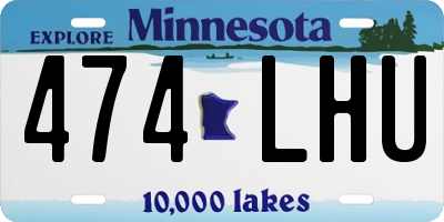 MN license plate 474LHU