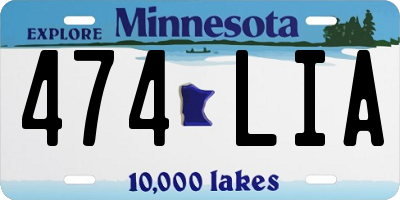 MN license plate 474LIA