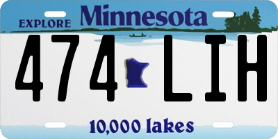 MN license plate 474LIH