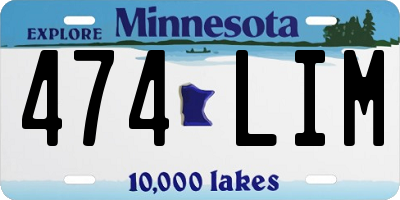 MN license plate 474LIM