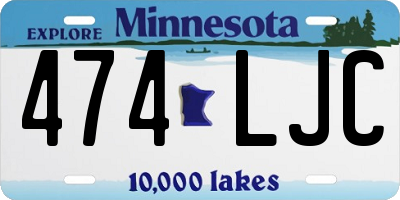 MN license plate 474LJC