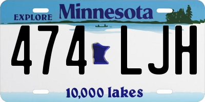 MN license plate 474LJH