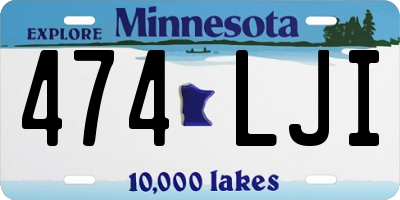 MN license plate 474LJI