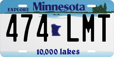 MN license plate 474LMT