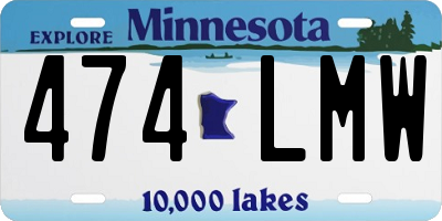 MN license plate 474LMW