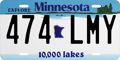 MN license plate 474LMY