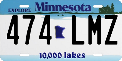 MN license plate 474LMZ