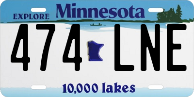 MN license plate 474LNE