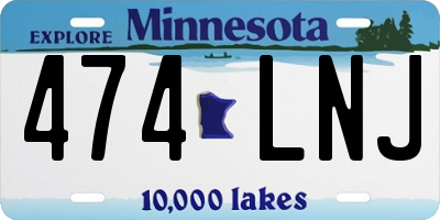 MN license plate 474LNJ