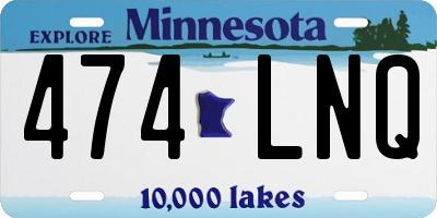 MN license plate 474LNQ