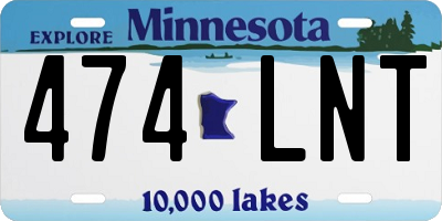 MN license plate 474LNT
