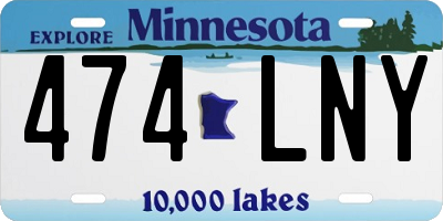 MN license plate 474LNY