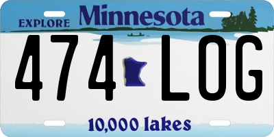 MN license plate 474LOG