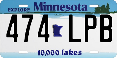 MN license plate 474LPB