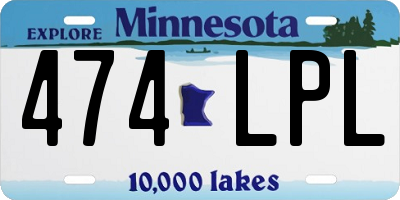 MN license plate 474LPL