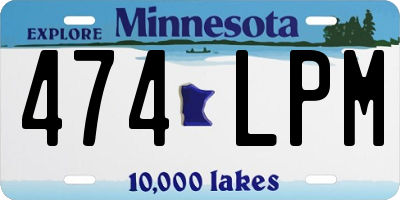 MN license plate 474LPM