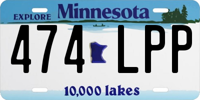 MN license plate 474LPP