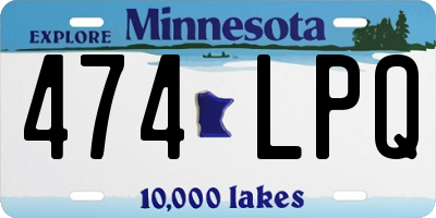 MN license plate 474LPQ