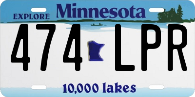 MN license plate 474LPR