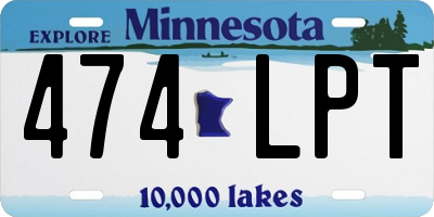 MN license plate 474LPT