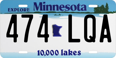 MN license plate 474LQA