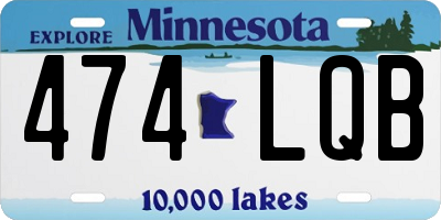 MN license plate 474LQB