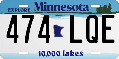 MN license plate 474LQE