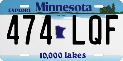 MN license plate 474LQF