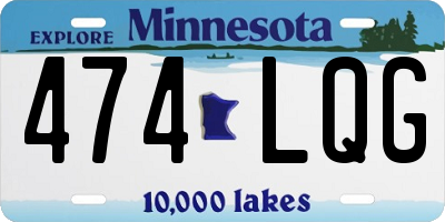 MN license plate 474LQG