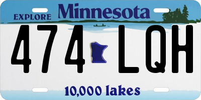 MN license plate 474LQH