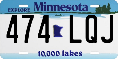 MN license plate 474LQJ