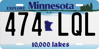 MN license plate 474LQL