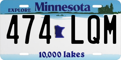 MN license plate 474LQM