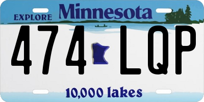 MN license plate 474LQP