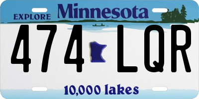 MN license plate 474LQR