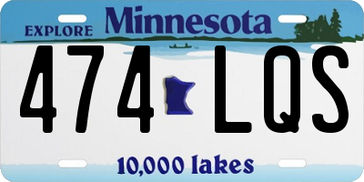 MN license plate 474LQS