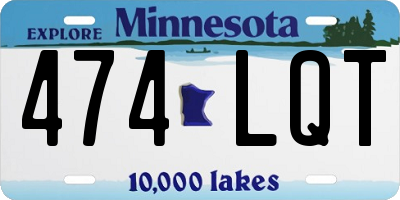 MN license plate 474LQT
