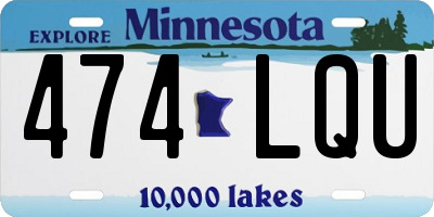 MN license plate 474LQU
