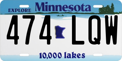 MN license plate 474LQW