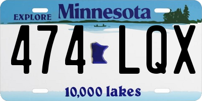 MN license plate 474LQX