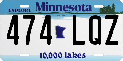 MN license plate 474LQZ